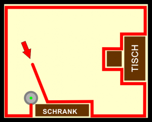 Fahrstrategie Wandverfolgung