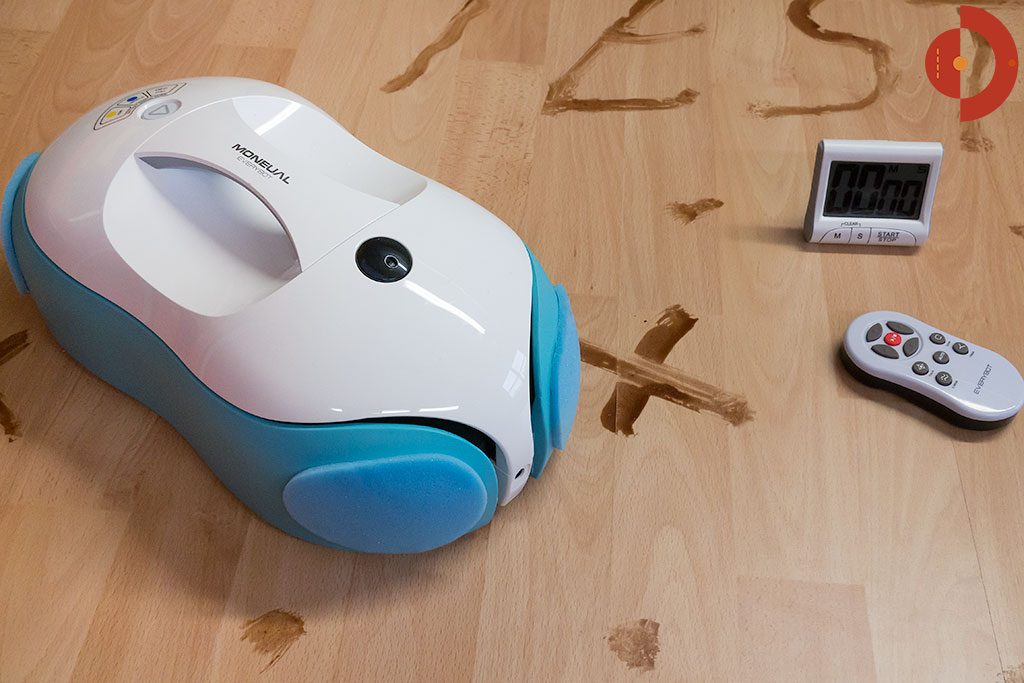Moneual-RS500-Wischroboter-Test-eingetrocknete-Flecken-entfernen