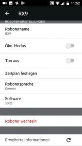 AEG-RX9-APP-Test-Einstellungen