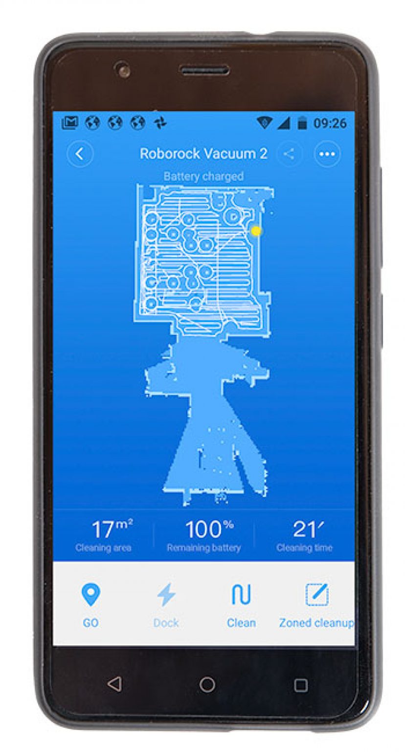 RoborockRoboticVacuumSmartphoneApp Akku und RoboterStaubsauger