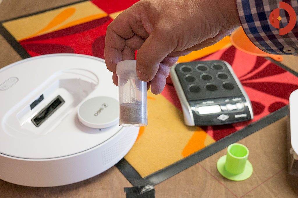 360-S6-Robot-Vacuum-Cleaner-Test-Schmutzmatte-Saugergebnis