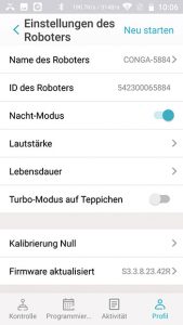 Cecotec-Conga-4090-App-Roboter-Einstellungen