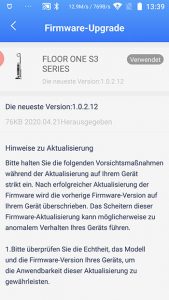 App-Waschsauger-Test-Tineco-Floor-One-S3-Firmware