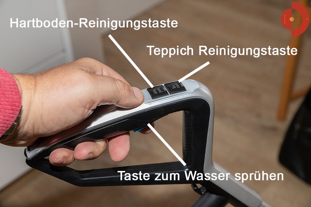Bissell-CrossWave-Cordless-Test-Vergleich-Bedienungstasten