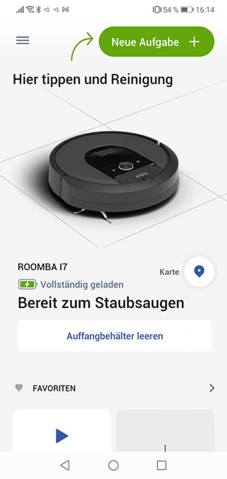 AppiRobotRoombai7PlusAppInbetriebnahme15 Akku und Roboter