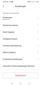 Dreame-D9-App-Bedienung-Menu-2