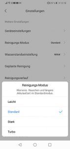 App-Dreame-Bot-L10-Pro-Test-Geraete-Reinigungsmodus