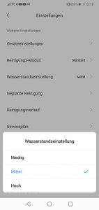 App-Dreame-Bot-L10-Pro-Test-Geraete-Wasserfluss