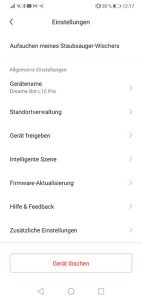 App-Dreame-Bot-L10-Pro-Test-Hauptmenue-2