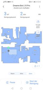 App-Dreame-Bot-L10-Pro-Test-Zonenreinigung