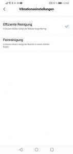 App-Midea-M7-Pro-Test-Vibrationseinstellungen