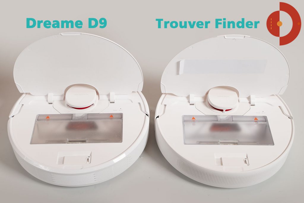 Vergleich-Trouver-Finder-Dreame-D9-Schmutzfach